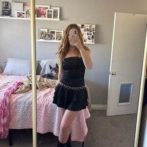 SHEIN Black Mini Dress